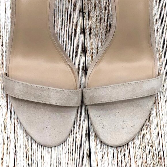 Banana Republic Women's Size 10 M Tan‎ Suede Ankle Strap Stiletto Heels - Picture 9 of 9